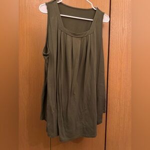 Olive Green Sleeveless Women's Tank top